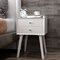 Costway End Table W/Drawers and Storage Wooden Mid-Century Accent Side Table Multipurpose for Bedroom, Living Room Home Furniture Nightstand
